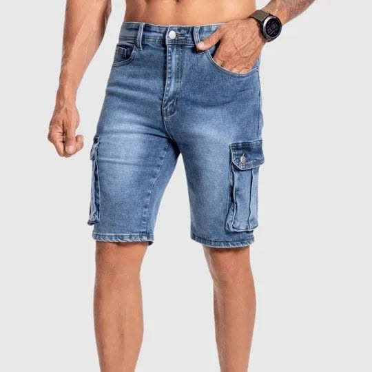 Denim Cargo Short Pants for Men