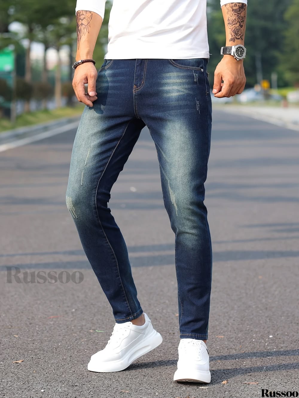Denim Full-Long Pants for Men
